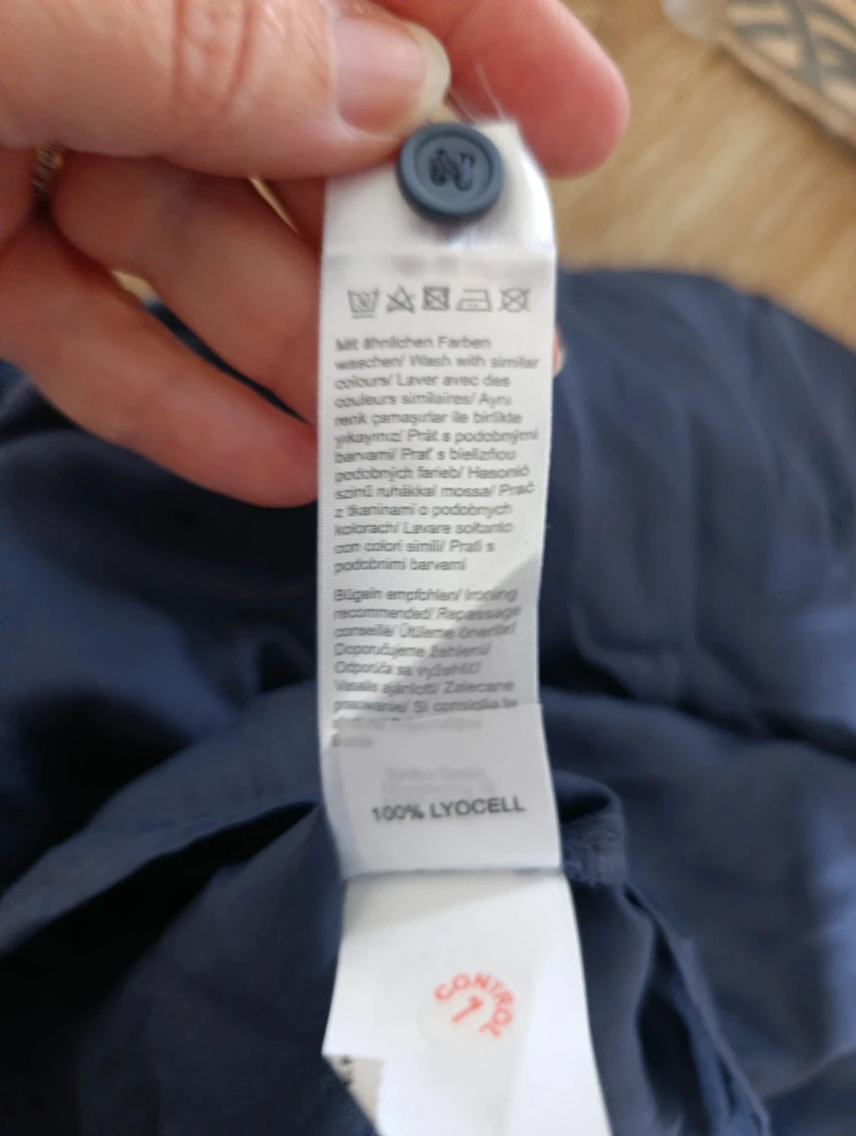 Vestido feminino azul marinho 100% Lyocell - Tamanho 36 - Mangas compridas - Cinto – photo 13
